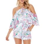 l*space NWT L* seaside romper floral paisley cover up Photo 3