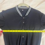 New Kawaii Navy Blue Button Up School Girl Short Sleeve Dress Size M Photo 10