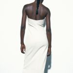 ZARA  midi bodycon dress sleeveless white wedding coctail party Photo 4