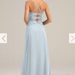 AW Bridal Baby Blue Bridesmaid Dress Photo 2