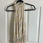 Fate woman’s mini Yellow purple patterned dress size small Gold Photo 8