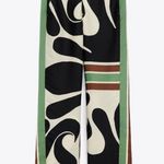 ZARA  Printed Abstract Palazzo Wide Legged Pants Green Black Cream Bloggers Fave Photo 0