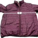 PINK - Victoria's Secret  Burgundy Wine Long‎ Sleeve Packable Puffer Coat Size S Photo 8