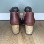 Sorel Womens 8 Red Addington Sandals Leather 2.75" Heel Cut Out Shoes NL2423-29 Photo 4