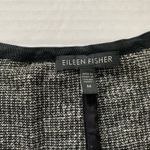 Eileen Fisher M Black Marled Grey Jacket Zip Front Photo 7