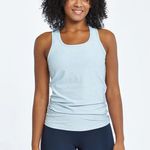 Oiselle LUX LAYERING RACERBACK TANK Low Tide Blue Size 4 Photo 0