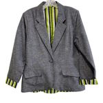 Jack Murphy Irish Clothing Linen Blend Blazer Jacket Women's Size 12 Work Outfit Gray Photo 0