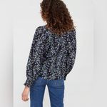 Mango NWT Floral Print Flowy Blouse Puffed Sleeves with Elastic Cuffs Size 2 Photo 5