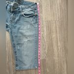 American Eagle  Vintage Light Wash Denim Distressed Capri Bermuda Knee Shorts 6 Photo 82