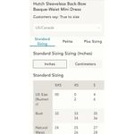 Hutch Anthropologie  Back-Bow Basque Waist Blue Floral Mini Dress NWT Size S Photo 8