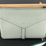 Botkier Trigger Flat Zip Crossbody Bag Detachable Nylon Strap in Soft Sage NWT Photo 11