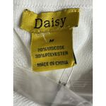 Daisy Med Stretch Knit Crop Top Ivory Short Sleeve Collar NEW I0187 Photo 1