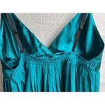 Ambrielle Size Large Emerald Green Satin Pleated Chemise Lingerie‎ Nightie Photo 5