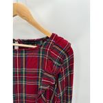 Sanctuary  Women Red Plaid Ruffle Long Sleeve Top Size XS Holiday Festive Photo 3