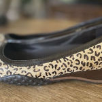Cole Haan Leather Ballet Flat Pony Hair Leopard Comfort Slip On Shoe Size 7B Photo 0