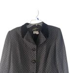 Rickie Freeman Vintage 90s Women's Size 12 Large Wool Blend Polka Dot Blazer Black Photo 1