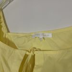 Etophe studios  Yellow puffer sleeve cropped tie front blouse top medium Photo 1