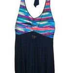 Swimsuit Two Piece Black Halter Boyshort Skirt New Size XL Photo 0