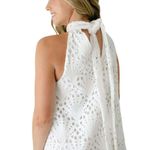 Holly Shae Eyelet Lace Neck Tie Maxi Dress Women's XS/M White Boho Resortwear Size undefined Photo 3