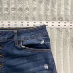 REWASH  Shorts‎ Womens 13 Button Fly High Rise Distressed Stretch Blue Denim 31x2 Photo 4