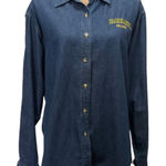 American Vintage Vintage Port & Company Baylor Bears Denim Shirt Button‎ Down Collegiate Size XL Photo 0