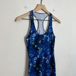 Lululemon - Cool Racerback Windy Blooms Saphire Blue Multi Workout Tank Training Photo 3