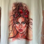 Handmade  T Shirts By Paty Custom Airbrushed Redhead Woman Graphic T Shirt Photo 6