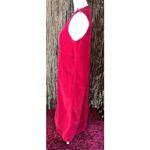 VTG Red Corduroy Cotton Maxi Dress Womens 14 Fall/Christmas Size L Photo 4