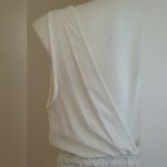 EVENT Delicate Light Blue White Sheer Back & Front Open V Neck Midi Dress.Sz M Size M Photo 8