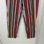 Vintage Christina 100% Cotton Multi Color Striped High Rise Denim Jeans Size 6 Photo 4
