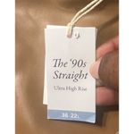 Abercrombie & Fitch Ultra High Rise 90s Vegan Leather Straight Pants 36 L NWT Photo 8