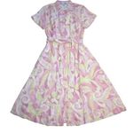 Hill House NWT The Lily Midi in Candy Kaleidoscope Linen Shirt Dress S Photo 0