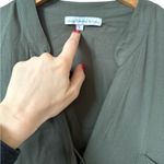 Young Fabulous and Broke Army Olive Green Button Down Blouse Long Sleeve Large L Photo 4