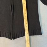 Lacoste VTG Womens S/M Black Cropped Full Zip Mock Neck Knit Cardigan Academia Photo 8