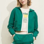 Prince Pickleball Set Jacket Full Zip Shorts Athleisure Hoodie Sporty Prep 2 pc Green Photo 0