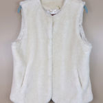 Kristen Blake Cream Ivory Faux Fur Vest Medium Winter White Fairy Grunge Angel Photo 0