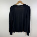 Chico's Black Open Front Cardigan Size 2 Large Long Sleeve Knit Layering Neutral Photo 1