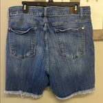 Judy Blue Button Zip Criss Cross Distressed Denim High Waist Women's Shorts 2XL Photo 5