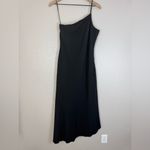 Banana Republic  Asymmetrical One Shoulder Flounce Maxi Dress Black 4 NEW $140 Photo 4