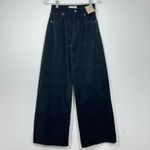 Madewell Superwide-Leg Pants in Black Corduroy Women's Size 23 NWT Contemporary Photo 1