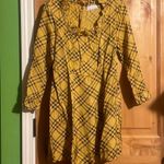 Urban Outfitters OB886261 Kristen Yellow Black Plaid Ruffle Mini Dress $69 EUC L Photo 1