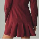 Anthropologie NWT  Pilcro Crimson VNeck Seamed Mini Dress sz 8 Photo 2
