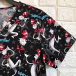 Dr. Seuss  Cat in the Hat Superstar stars scrub scrubs top women's size M Photo 4
