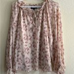 Aakaa  Floral Blouse in Cream and Pink Photo 0