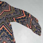 Est 1946 Boho Geo V Neck Blouse Black Size L Photo 3