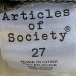 Articles of Society NWT Carly Jeans Womens 27 Gray Crop Skinny Raw Hem Stretch Photo 6