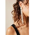 Free People  Bohemian Shell Beaded Ocean Eyes Dangle Earrings Black Pearl NWT Photo 7