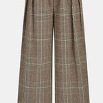 Commence Commense Brown Plaid Belted Plaid High-Waisted Pants Small NWT  Photo 0