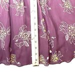 Marc Jacobs  Silk Floral Ribbon Tiered Bohemian Midi Skirt Maroon Wine Size  12 Photo 10