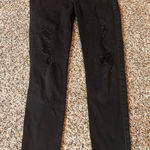 Hollister  Distressed‎ Black Wash Low Rise Skinny Jeans Size 7S W28 L26 Photo 0